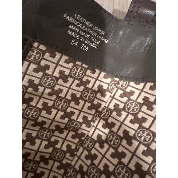 Tory Burch‎ Leather Riding Boots, Brown, Size 7M, KB243 - Picture 7 of 7